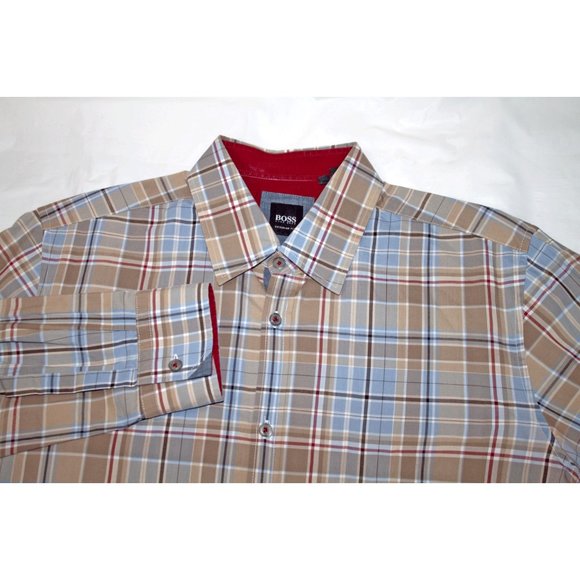 Hugo Boss Mens Long Sleeve Button Front Flip Cuff - Picture 4 of 8